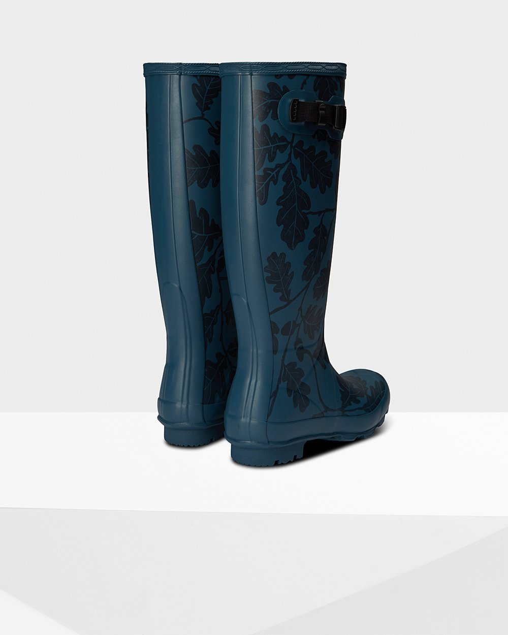 Hunter National Trust Print Norris Field Tall Rain Boots - Cheap Online Womens Blue - WFNDYC938